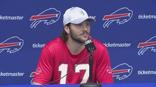 Josh Allen speaks to media following practice [upl. by Merrill314]