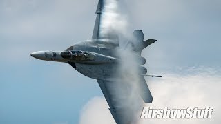 FA18F Super Hornet Demo  Battle Creek Airshow 2018 [upl. by Warenne]