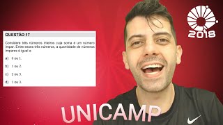 UNICAMP 2018 Q17 Mat [upl. by Henderson]