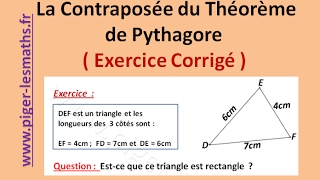 Contraposée du Théorème de Pythagore  4ème et 3ème  Pigerlesmathsfr [upl. by Anuat]