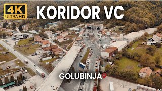 【4K】Autoput VC Izgradnja Mosta i Tunela Golubinja  gradi se užurbano [upl. by Terryn]