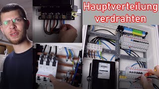 Hauptverteilung verdrahten Sicherungskasten ElektroM [upl. by Rikahs]