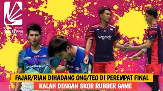 FajarRian Dihadang OngTeo di Perempat Final China Open 2024 Setelah Kalah Rubber Set [upl. by Duane]