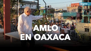 AMLO inaugura la carretera Barranca Larga  Ventanilla desde Oaxaca [upl. by Kerstin147]