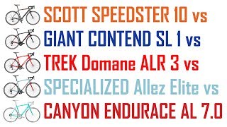 SPEEDSTER VS CONTEND VS DOMANE VS ALLEZ VS ENDURACE [upl. by Lindberg]