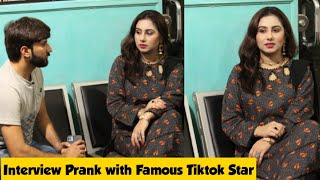 Interview Prank On Famous Tiktok Star  Best Pranks in Pakistan  Adil Anwar [upl. by Etnovahs]