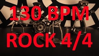 130 BPM  ROCK  44 Drum Track  Metronome  Drum Beat [upl. by Nimaynib94]