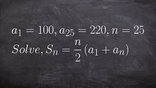 Given two terms find the sum of your arithmetic series [upl. by Nnyltiak976]