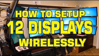 HOW TO SETUP 12 MONITORS WIRELESSLY SPACEDESK [upl. by Yttam]