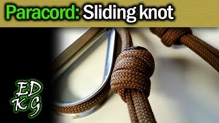 Simple Paracord Sliding Knot great for lanyards [upl. by Muriel]