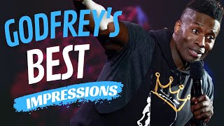 Godfrey’s BEST IMPRESSIONS  Steve Harvey Denzel Obama Jason Statham Shannon Sharpe and more [upl. by Eirehc]