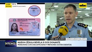 Identificaciones nueva cédula detalla si una persona es o no donante [upl. by Malvin]