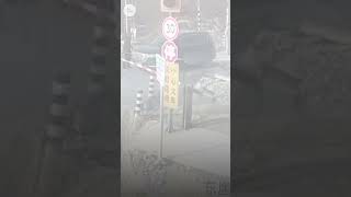 Car has nearmiss close encounter with train in China  USA TODAY Shorts [upl. by Ramyar]