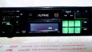 Vintage Alpine 7179 AMFM car stereo cassette tape [upl. by Ellehsor]