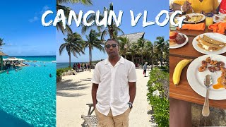 CANCUN VACATION VLOG🌴🇲🇽  Beach Snorkeling Swimming with Dolphins and Hurricane Beryl [upl. by Nerrot390]