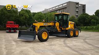 SINOWAY Motor Grader SWG165II with front dozer and rear ripper [upl. by Wickner]