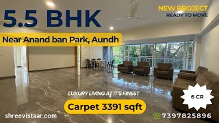 HOME TOUR  55 BHK Flat for SALE in Aundh PUNE  Luxury Living in Pune  3391 sqft Carpet area [upl. by Eiznek185]