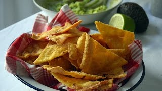 Cómo hacer Nachos caseros o Totopos de maiz  Recetas mexicanas [upl. by Phelgon]