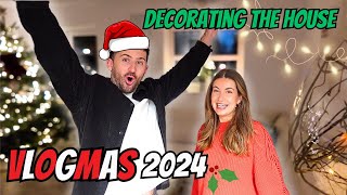 DECORATING OUR HOUSE FOR CHRISTMAS  Vlogmas Day 1 2024 [upl. by Ellekcir554]