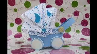 Recordatorio Para Baby Shower  Carriola o Coche Para Bebe [upl. by Rednazxela]