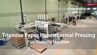 China Technology Triamine Paper Hyperthermal Flat Pressing Production Linemachine industry wood [upl. by Cohbath]