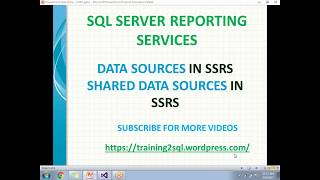 03 DATA SOURCES IN SSRS  SHARED DATA SOURCES IN SSRS  EMBEDDED DATA SOURCES IN SSRS [upl. by Ahsetel]