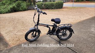 Rad Mini Folding Electric Bike Ride March 3rd 2024 Rad Electric Bike [upl. by Cissy]