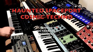 Haunted Spaceport  Cosmic 132 bpm spooky industrial Techno jam played live [upl. by Catharina]