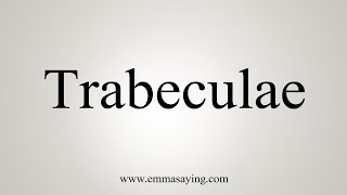 How To Say Trabeculae [upl. by Daryl382]