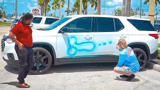 Spray Painting Dealership Cars Prank [upl. by Tommy]