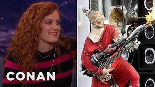 Riley Keough Is Married To The Doof Warrior From quotMad Maxquot  CONAN on TBS [upl. by Eckhardt]