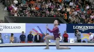 Rebecca Bross  2010 World Championships  All Around  Floor Exercise [upl. by Aihsetan]