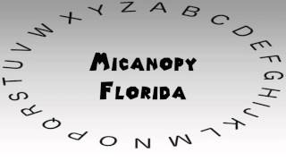 How to Say or Pronounce USA Cities — Micanopy Florida [upl. by Yila]