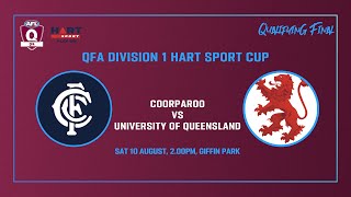 Coorparoo vs UQ Mens Div 1 Finals Week 1 [upl. by Werdnael848]