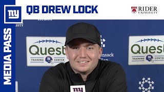 QB Drew Lock on His Relationship with Daniel Jones  New York Giants [upl. by Nalyorf173]