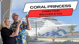 Princess Cruises  Coral Princess Balcony Cabin Tour [upl. by Jordans274]