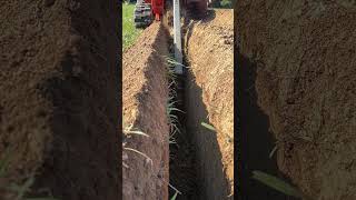 Trenching a new water line homestead farm water homesteading dirt [upl. by Gaillard393]