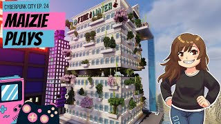 Cyberpunk Dystopian Minecraft City Build  Episode 24 The Fire and Water Utilities Building [upl. by Urien606]