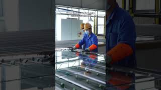 Architectural glass cutting and laminating processesarchitecture glassfactory structuralglass [upl. by Patti498]