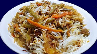 Mauritian Cuisine Easy Vegetable Biryani Recipe  Briani Légumes Mauricien [upl. by Oilerua]