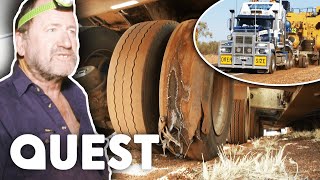 High Heat Cause Dangerous Tyre Blowout  Outback Truckers [upl. by Eldoree]