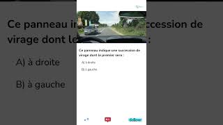 Sens du premier virage indiqué par ce panneau  automobile test info [upl. by Tarryn]