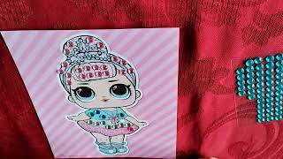 Sticker Art LOL Surprise Crystal Queen Arts and Crafts VIDEO FOR KIDS [upl. by Simaj]