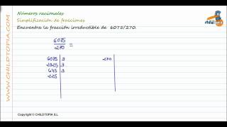 Números Racionales Simplificación de fracciones 3º de ESO matemáticas [upl. by Tertia]