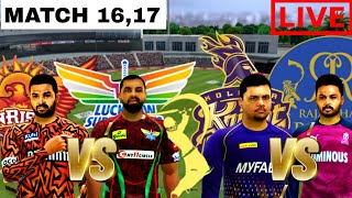 SAIPL MATCH 16 17 SRH VS LSG amp RR VS KKR REAL CRICKET 24 QUICK MATCH IPL MATCH LIVE STREAMING 💥 [upl. by Greene598]