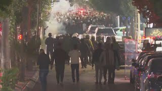 Protesters and Palestinian forces clash in Ramallah  AFP [upl. by Llerred]