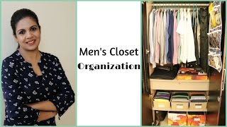 Mens Closet Organization  How To Organize Mens Clothes [upl. by Burd]