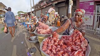 RAW FOOD MARKET IN GHANA ACCRA MAKOLA [upl. by Trbor239]