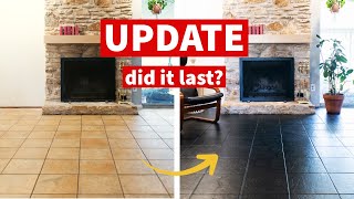 Painted Tile Floor UPDATE Was It Worth It Did It Last [upl. by Syman]