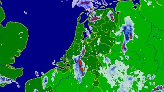 Buienradar timelapse onweer  19 amp 20 juli 2017  Enkele zware onweersbuien [upl. by Lorianne358]